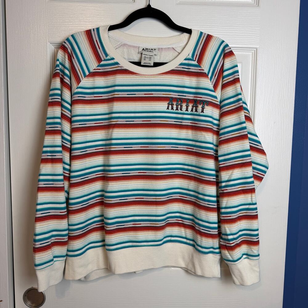 Ariat R.E.A.L. Rosa Serape Sweatshirt Women XXL Multicolor Western Striped